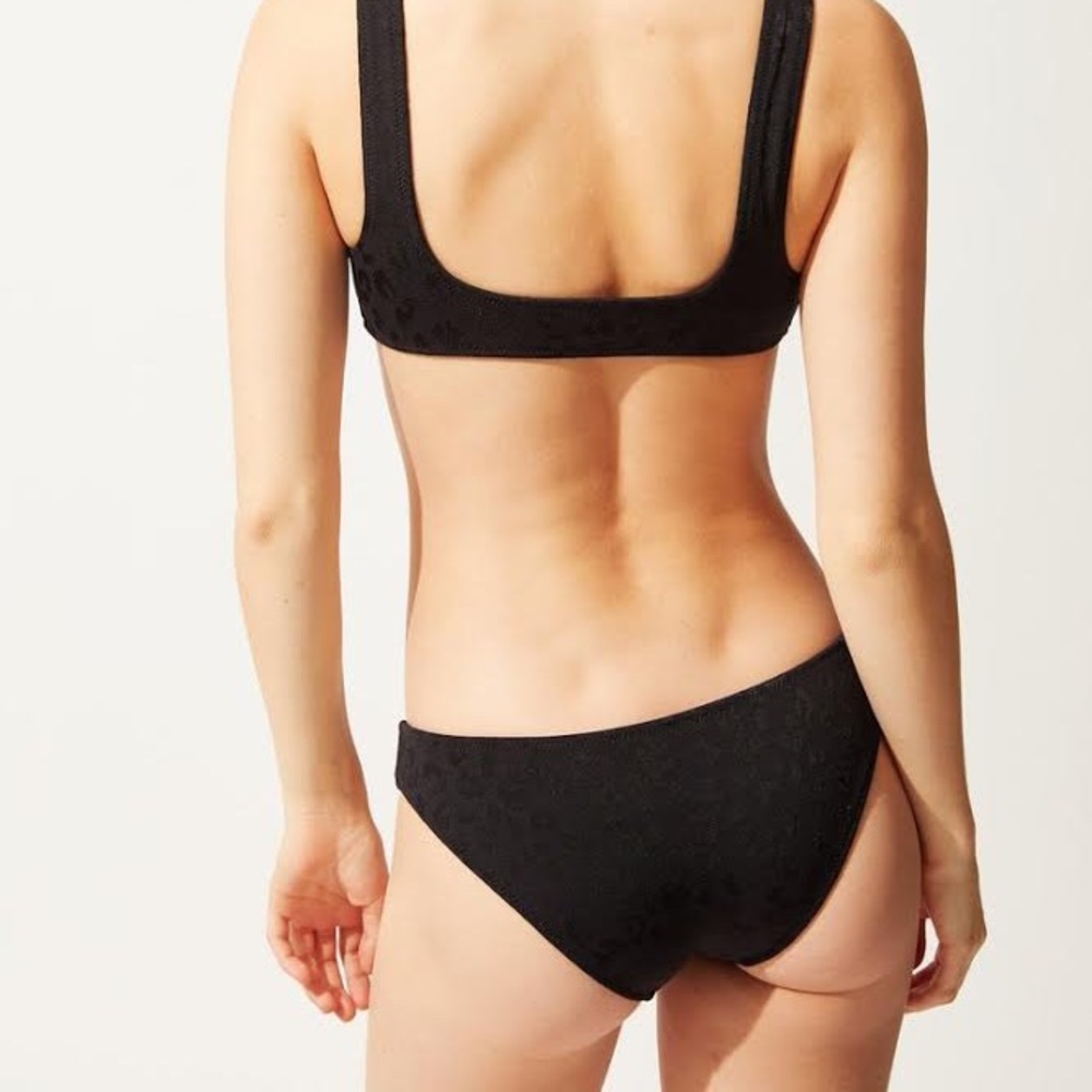 Solid and Striped Elle Bottom- Jacquard Leopard